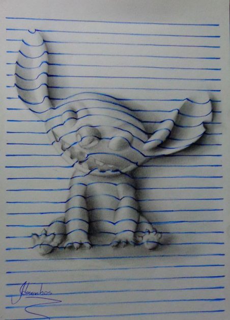 Clever 3D Notebook Art from a 15-Year-Old Artist