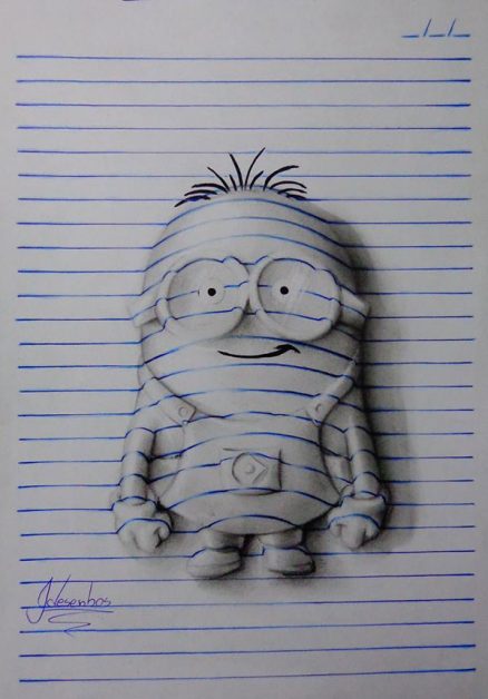 Clever 3D Notebook Art from a 15-Year-Old Artist