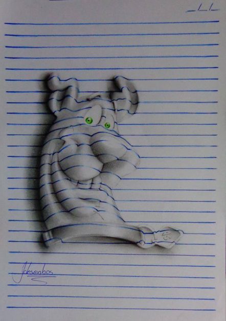 Clever 3D Notebook Art from a 15-Year-Old Artist