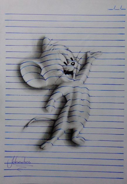 Clever 3D Notebook Art from a 15-Year-Old Artist