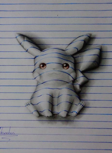 Clever 3D Notebook Art from a 15-Year-Old Artist