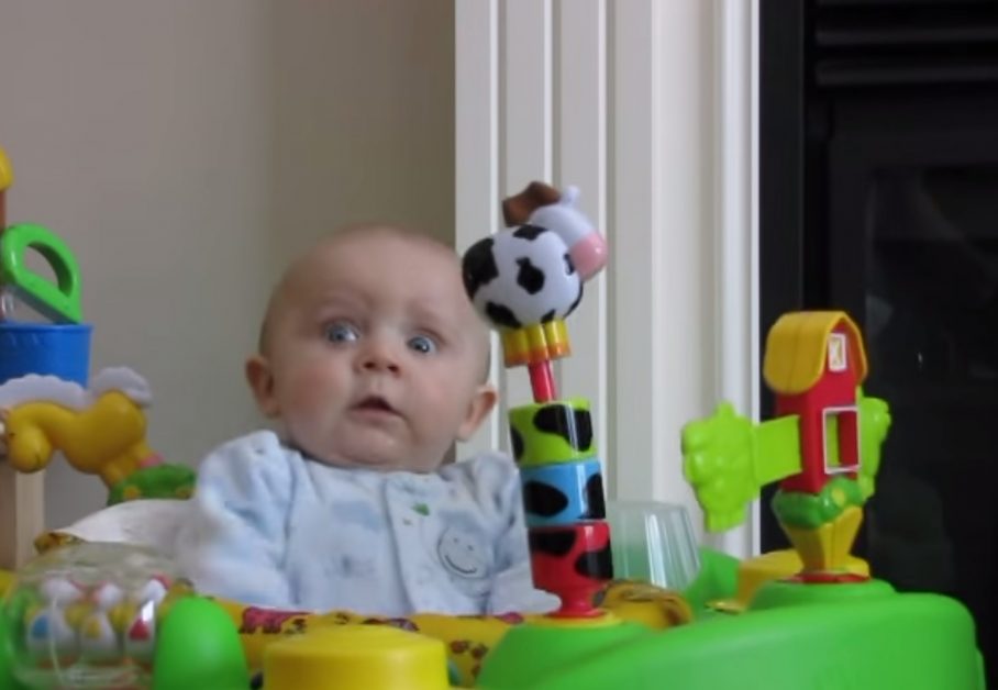 Baby Has Priceless Reaction to Mom Blowing Her Nose