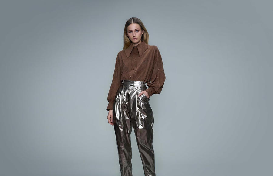 Autumn 2022 Leather Pants Models