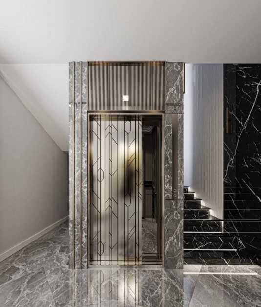 A Glimpse of Elevator Decorations in Luxury Villas