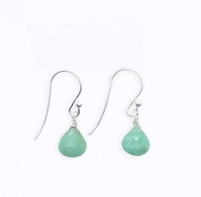 Models of Earrings Studded With Chrysoprase Stones 2023