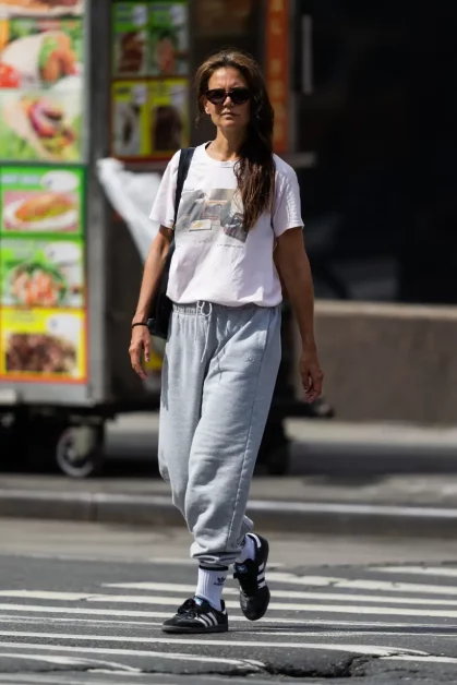 Socks Over Sweatpants? Katie Holmes Nails the Controversial Trend